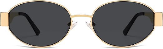 SOJOS Retro Oval Sunglasses for Women Trendy Classic Shades UV400 Protection SJ1256