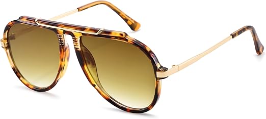 COASION Oversized Aviator Sunglasses for Women, 70s Retro Oval Burgundy Frame & Lens Cute Sun Glasses