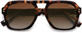 SOJOS Retro Thick Polarized Aviator Sunglasses for Women Men, Large Trendy Bold Square Pilot Shades SJ2385