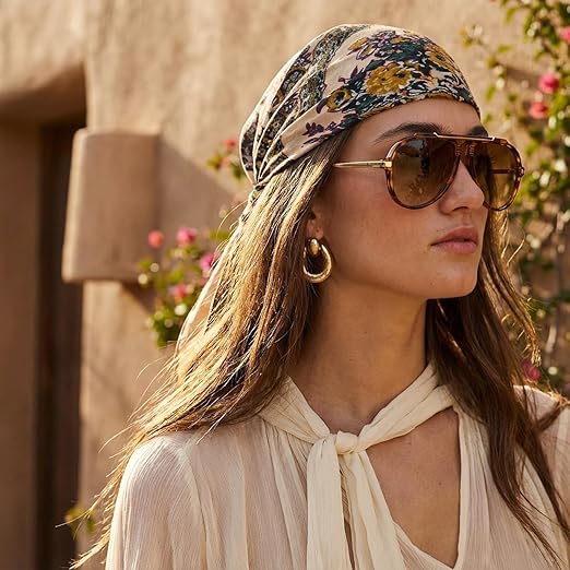 COASION Oversized Aviator Sunglasses for Women, 70s Retro Oval Burgundy Frame & Lens Cute Sun Glasses