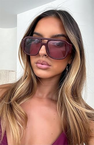 TYA Retro Oversized Aviator Sunglasses for Women